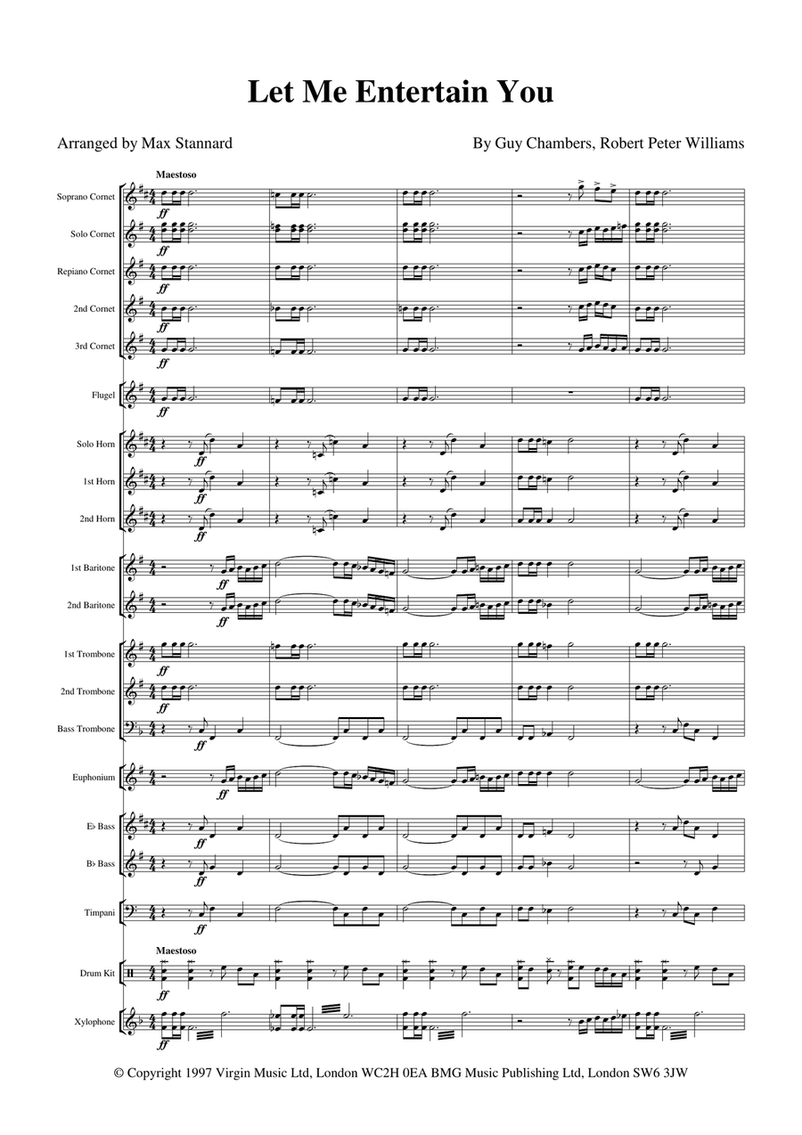 Let Me Entertain You Brass Band scores gallery preview page 2