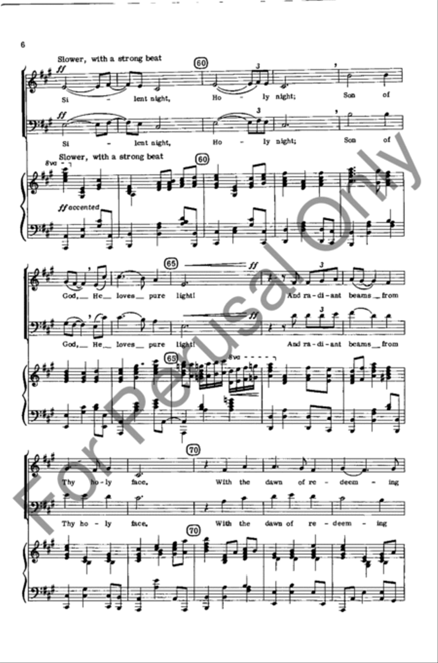 Silent Night 4-Part scores gallery preview page 6