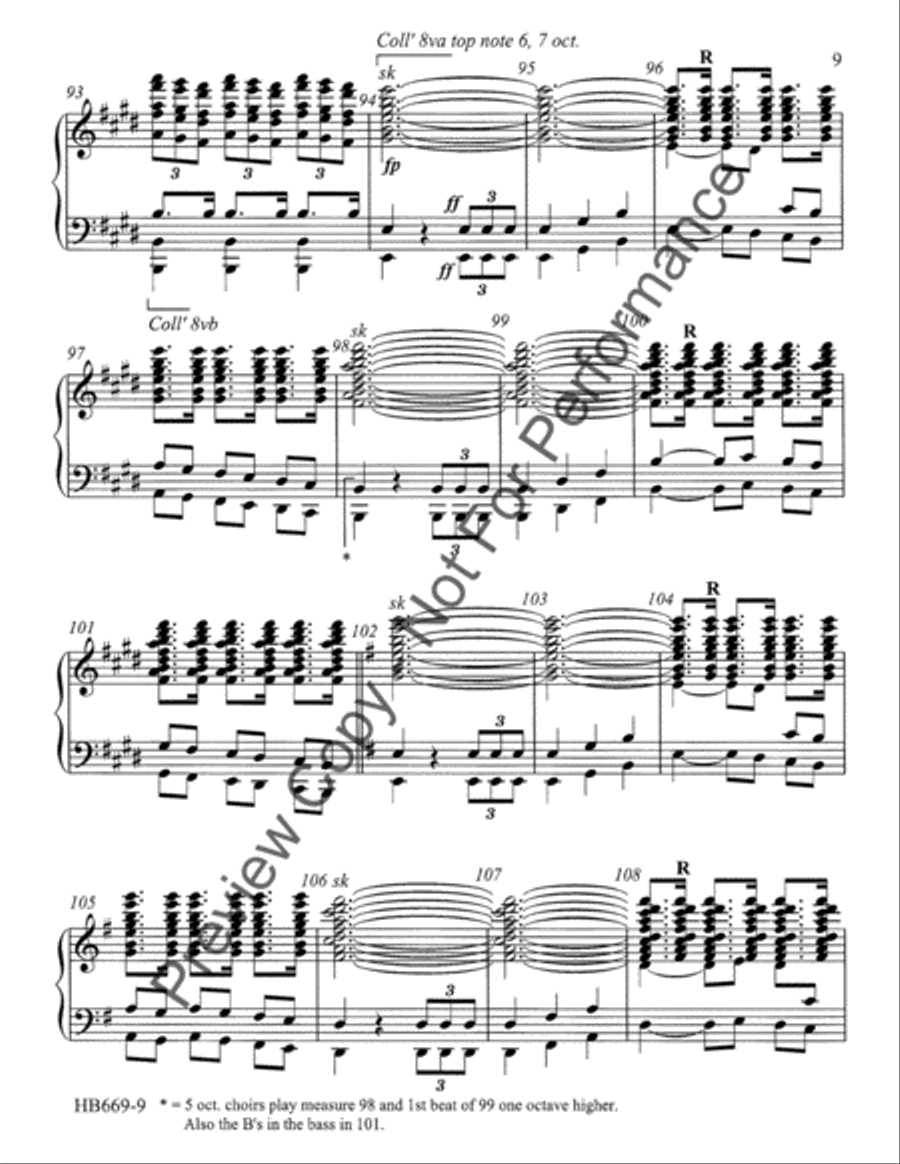 Overture to La Gazza Ladra from the Thieving Magpie Handbell Choir scores gallery preview page 9