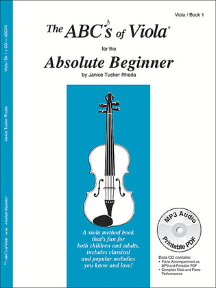 Book cover for The ABCs of Viola for the Absolute Beginner