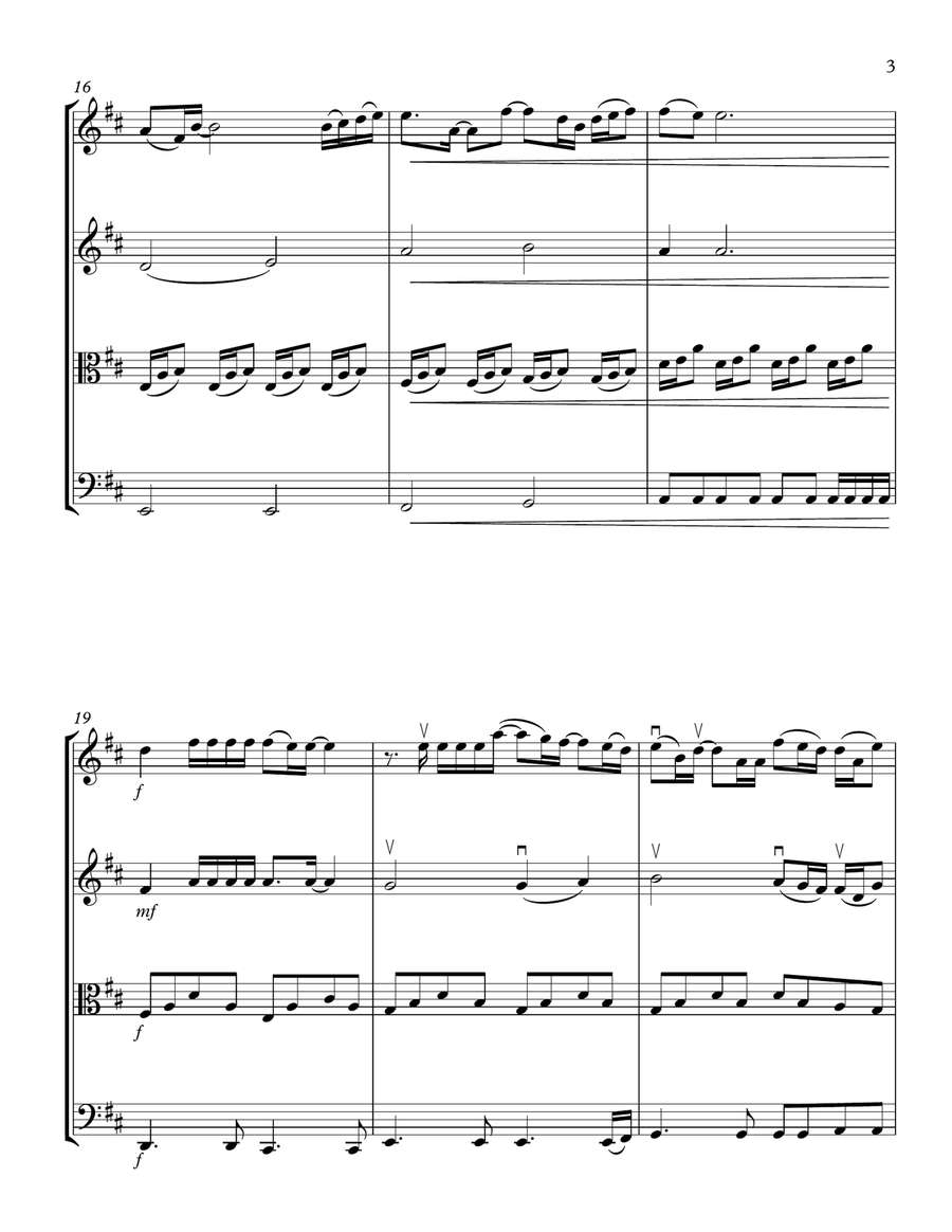 I Don't Want To Miss A Thing String Quartet scores gallery preview page 3