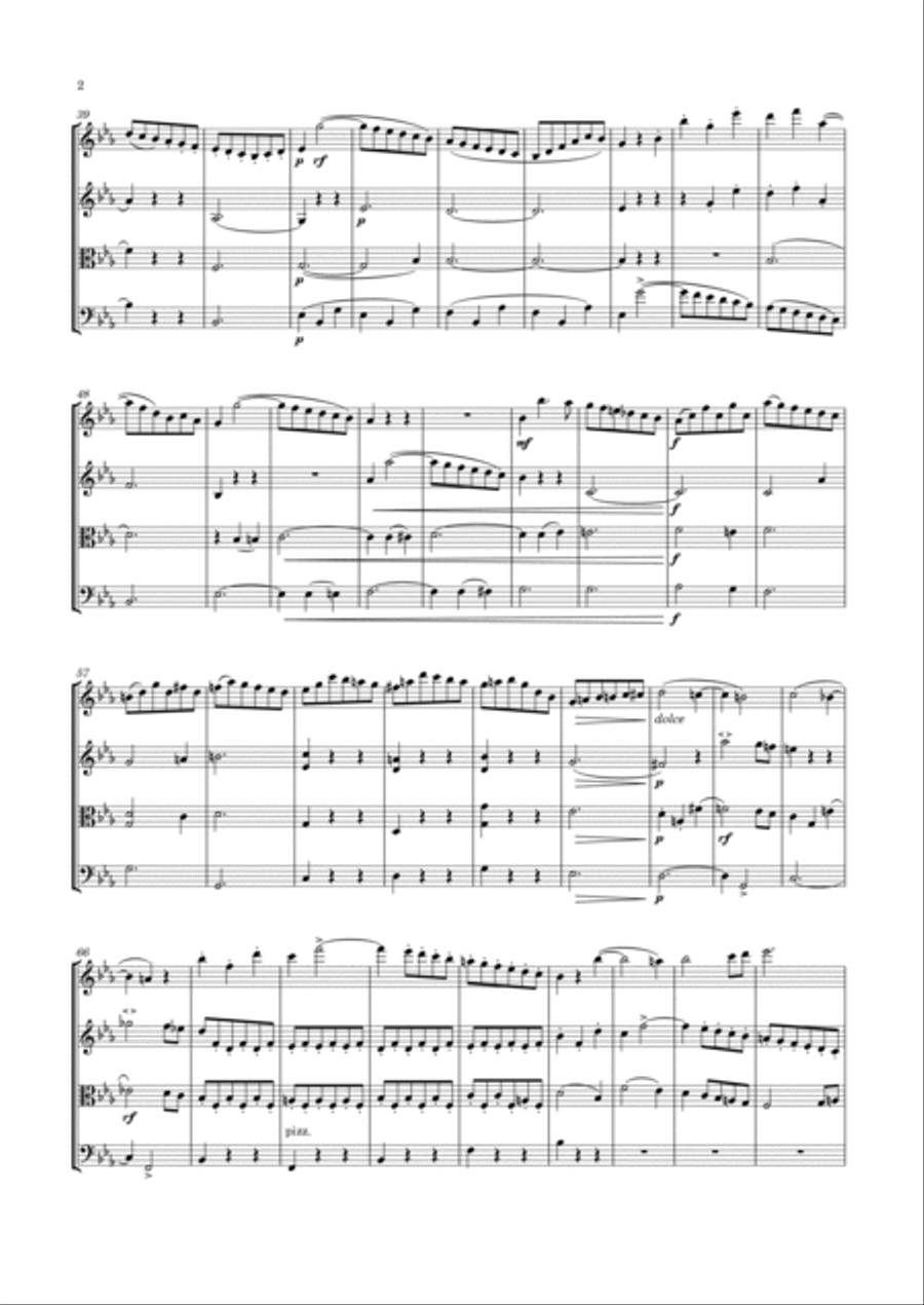 Onslow - String Quartet No.12 in E flat major, Op.10 No.3 String Quartet scores gallery preview page 3