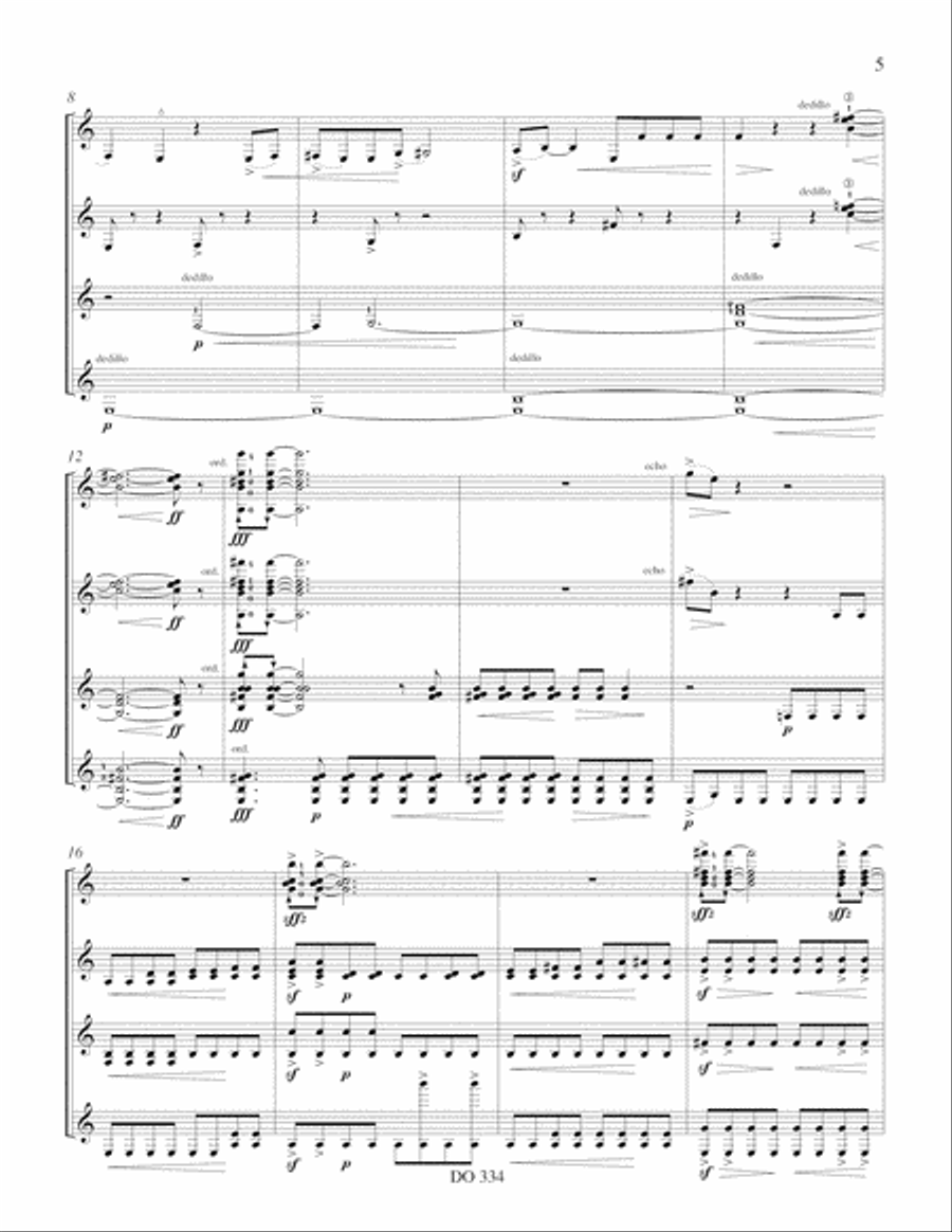 Le Temps voleur en fuite Guitar Ensemble scores gallery preview page 5