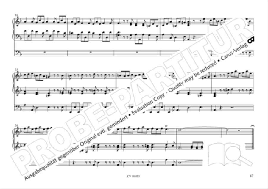 Das Husumer Orgelbuch von 1758 Organ Solo scores gallery preview page 88