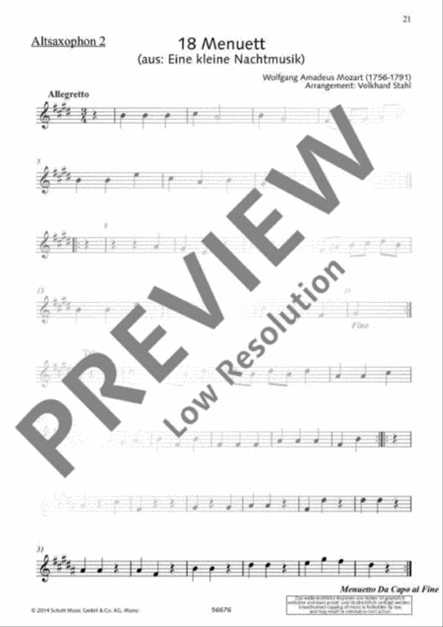 Eine kleine Nachtmusik Bassoon scores gallery preview page 10