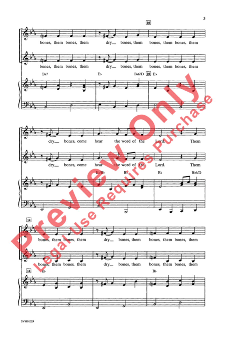 Dry Bones Dry Bones 2-Part scores gallery preview page 3