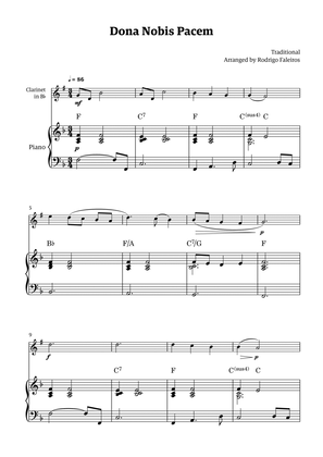 Dona Nobis Pacem - for clarinet (with piano accompaniment with chords)