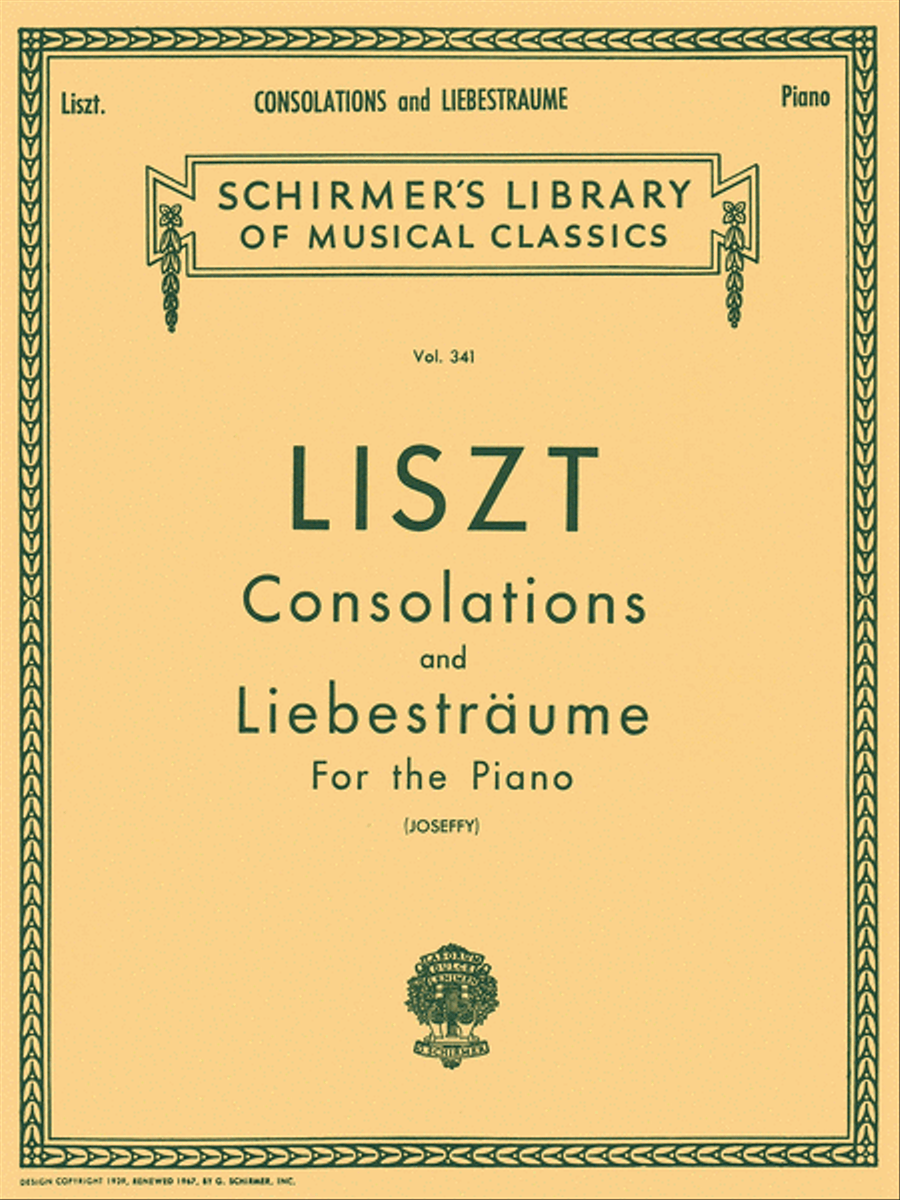Consolations and Liebesträume Piano Solo scores gallery preview page 1