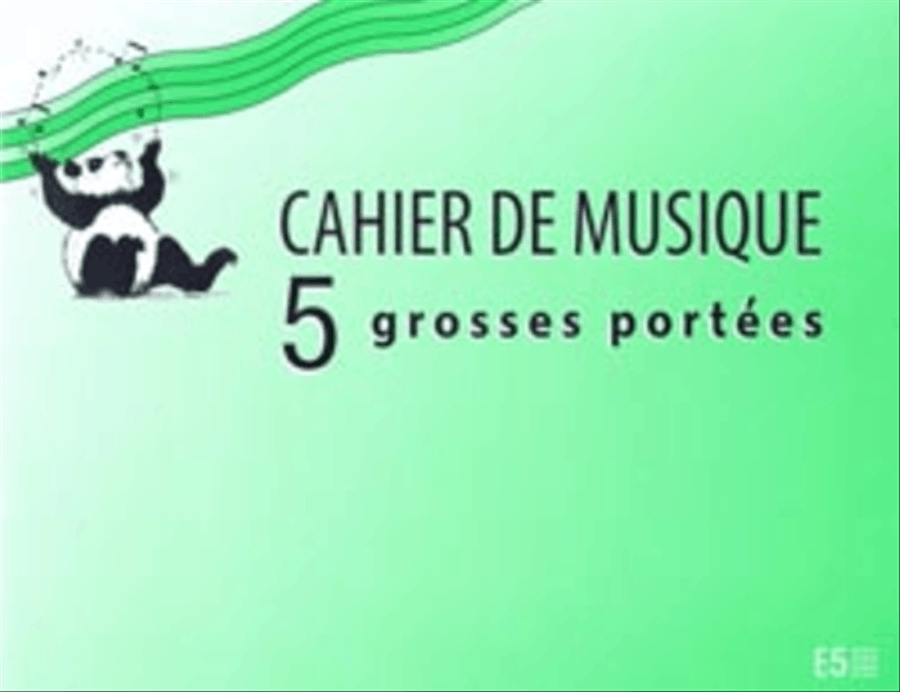 Cahier de musique pour enfant 5 grosses portees Staff Paper scores gallery preview page 1