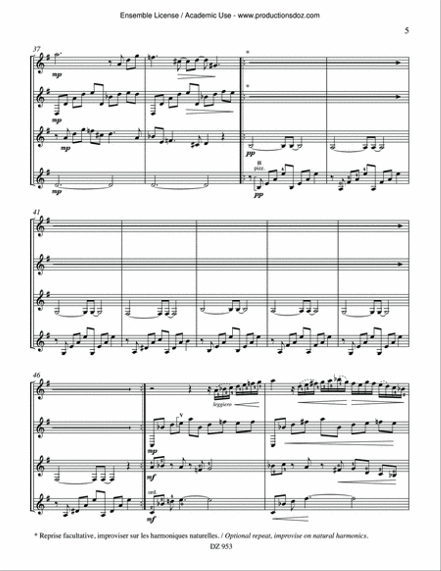 Rêverie Guitar Ensemble scores gallery preview page 5