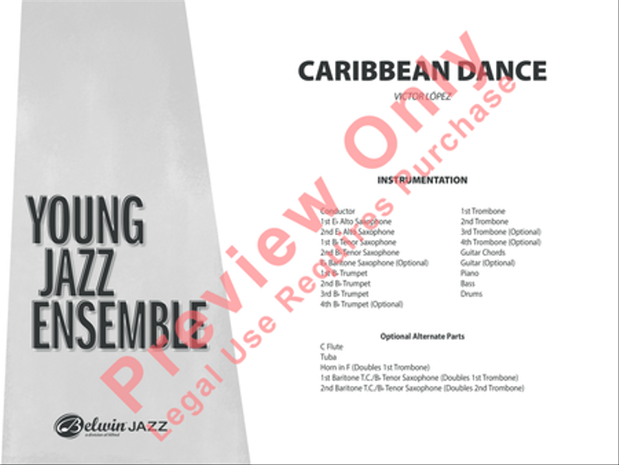 Caribbean Dance (Score only) Jazz Ensemble scores gallery preview page 2