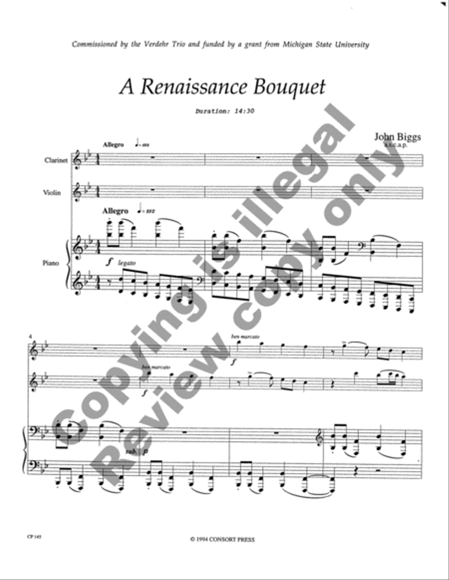 A Renaissance Bouquet Clarinet scores gallery preview page 23