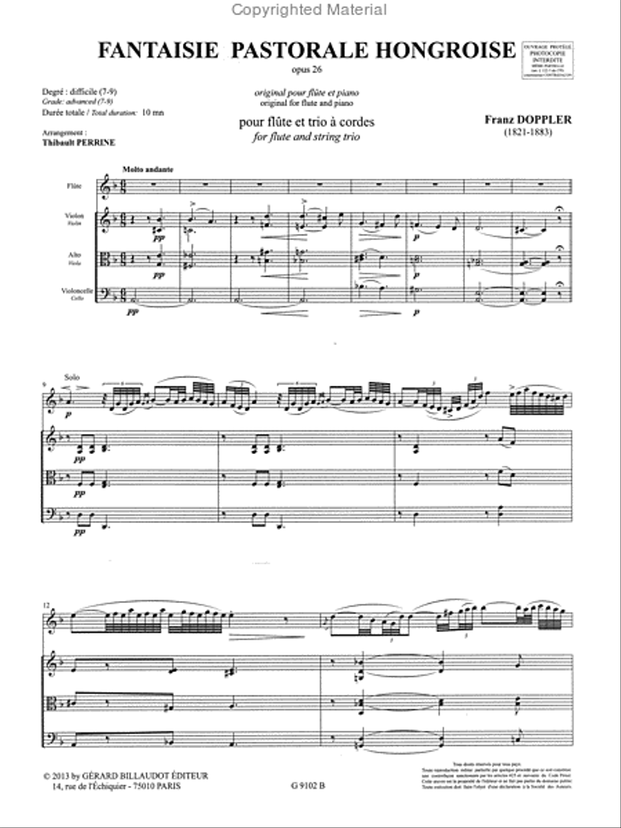 Fantaisie Pastorale Hongroise Chamber Music scores gallery preview page 2