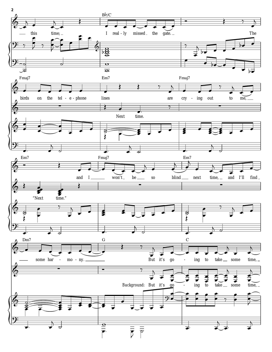 It's Going To Take Some Time Piano, Vocal scores gallery preview page 2