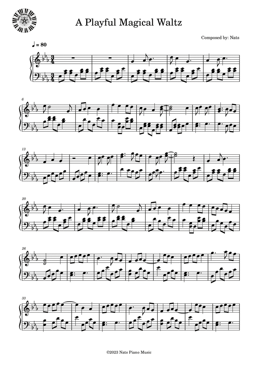 A Playful Magical Waltz A Playful Magical Waltz Piano Solo scores gallery preview page 1