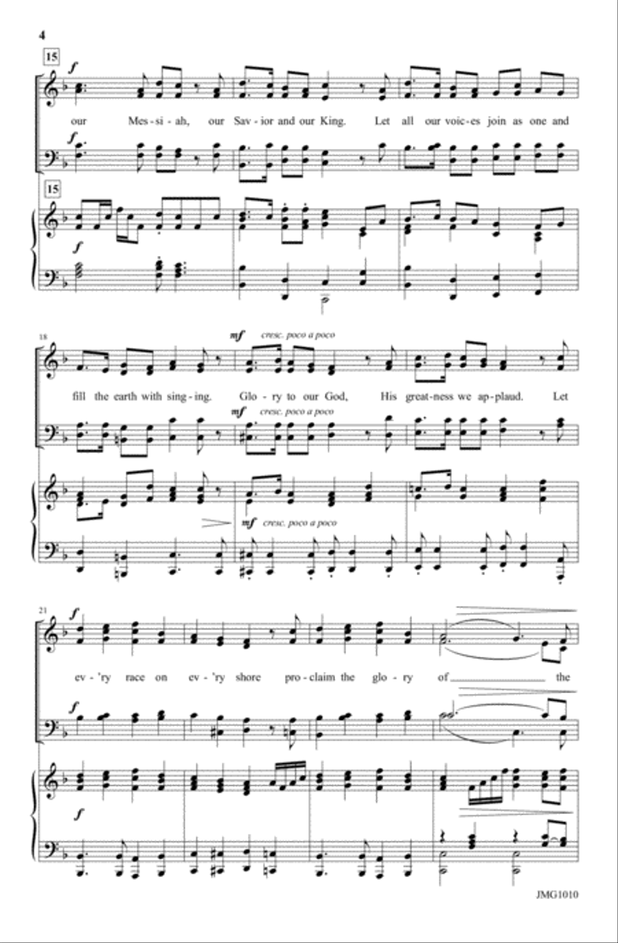 Proclaim the Glory of the Lord! 4-Part scores gallery preview page 4