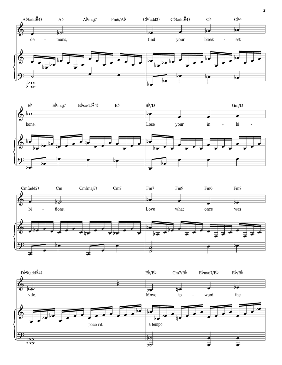 Move Toward The Darkness Piano, Vocal, Guitar scores gallery preview page 3