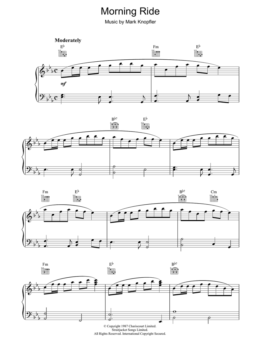 Morning Ride (from The Princess Bride) Piano Solo scores gallery preview page 1