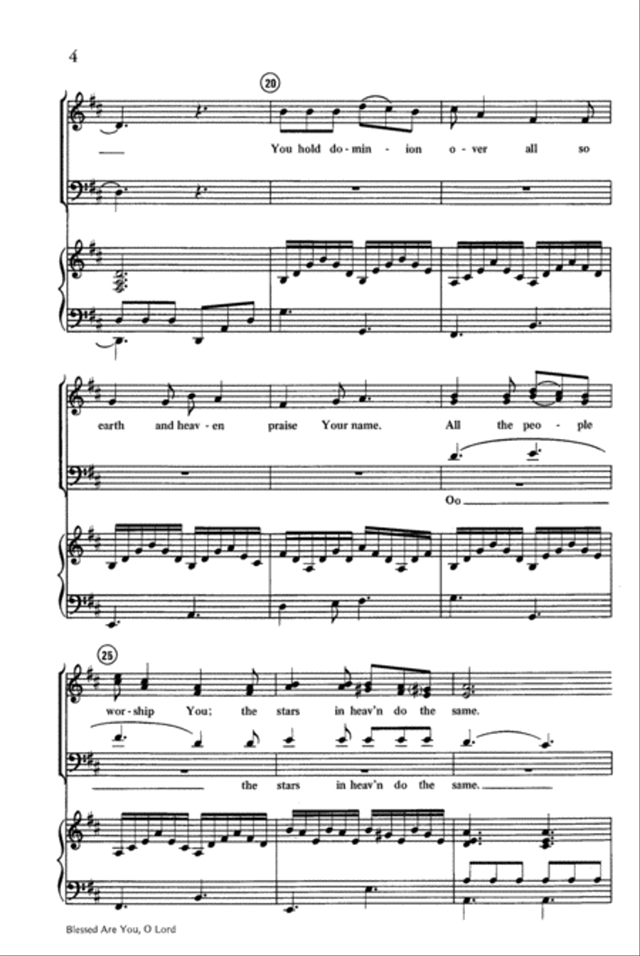 Blessed Are You, O Lord Blessed Are You, O Lord 4-Part scores gallery preview page 4