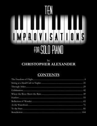 Book cover for Ten Improvisations for Solo Piano