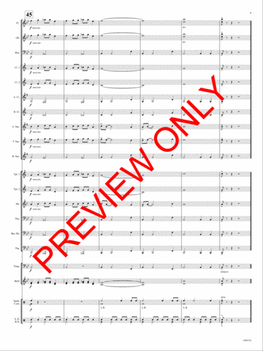 Cherry Lake March Concert Band scores gallery preview page 10