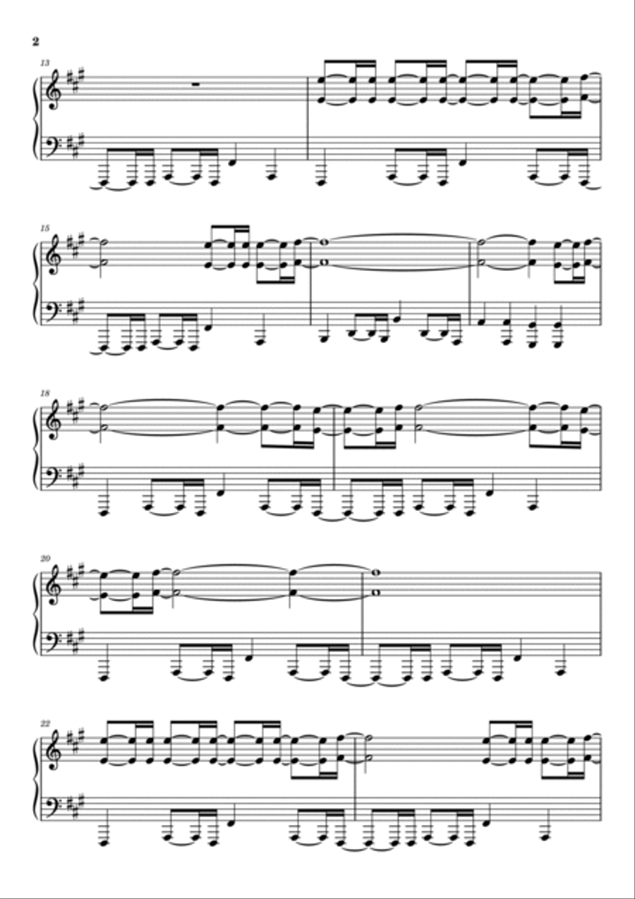 Personal Jesus Piano Solo scores gallery preview page 2