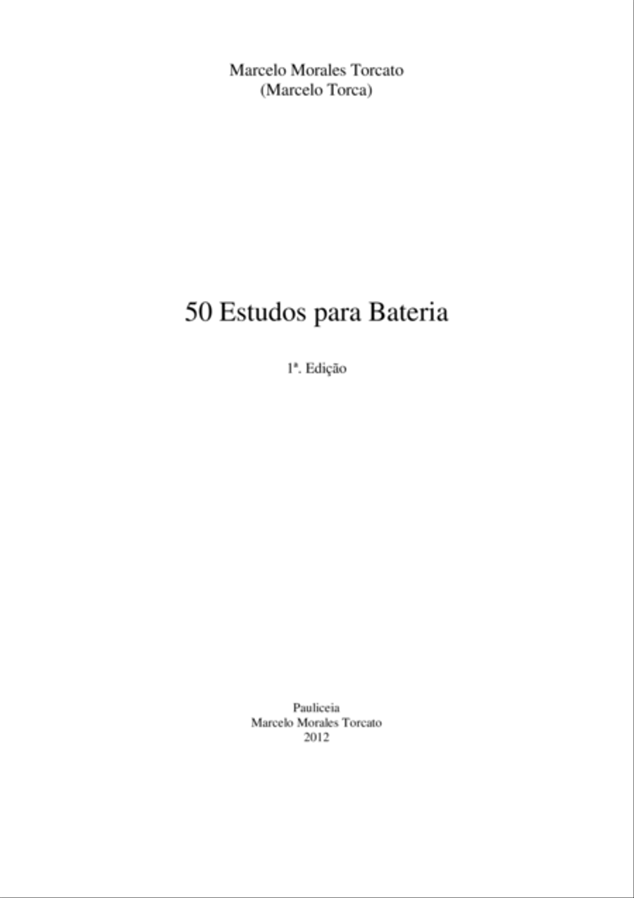 50 Estudos para Bateria Drum Set scores gallery preview page 1