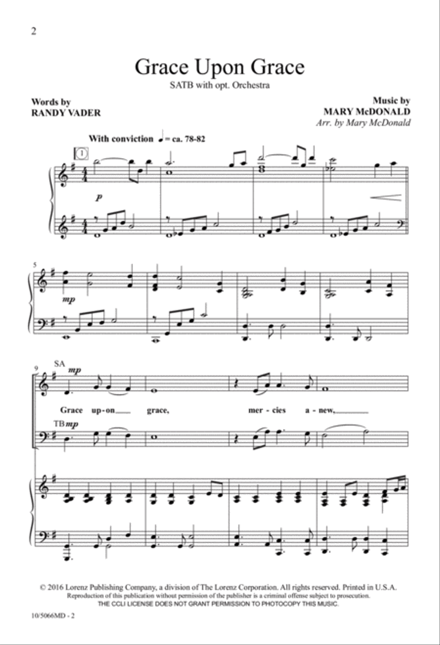 Grace Upon Grace Grace Upon Grace 4-Part scores gallery preview page 2