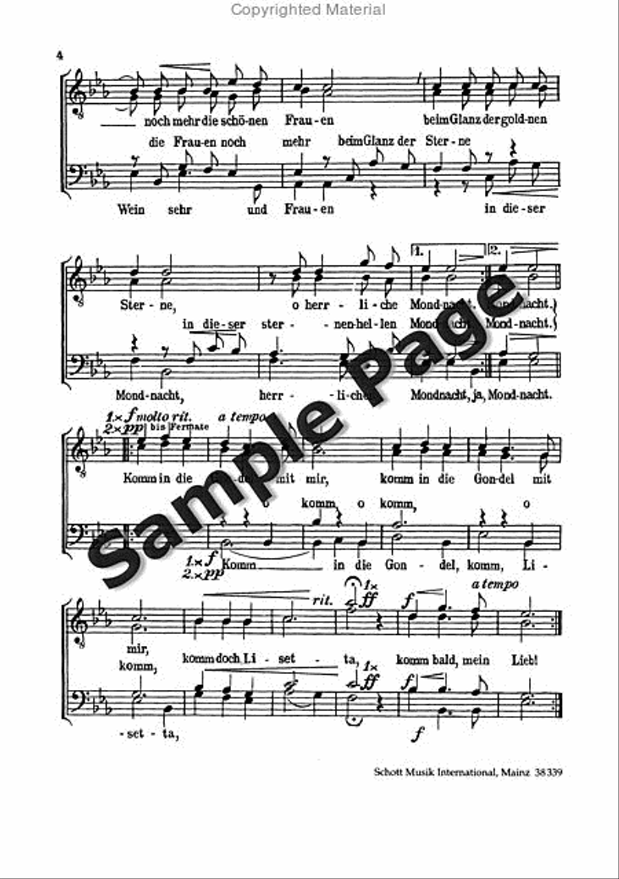 Zoll Pferde Zu Vieren Traben Ttbb.chor TTBB scores gallery preview page 5