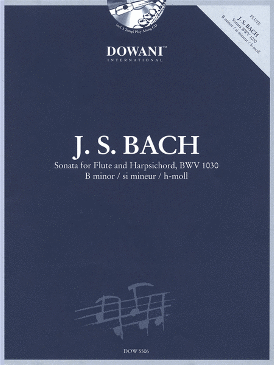 Sonata for Flute and Harpsichord in B minor, BWV 1030 Flute Solo scores gallery preview page 1