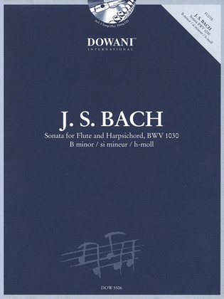 Book cover for Sonata for Flute and Harpsichord in B minor, BWV 1030