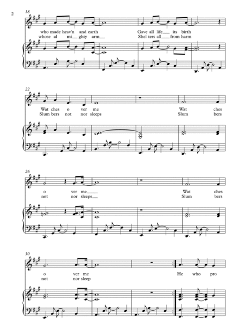 Psalm 121 - I Look Up To The Hills Voice scores gallery preview page 2