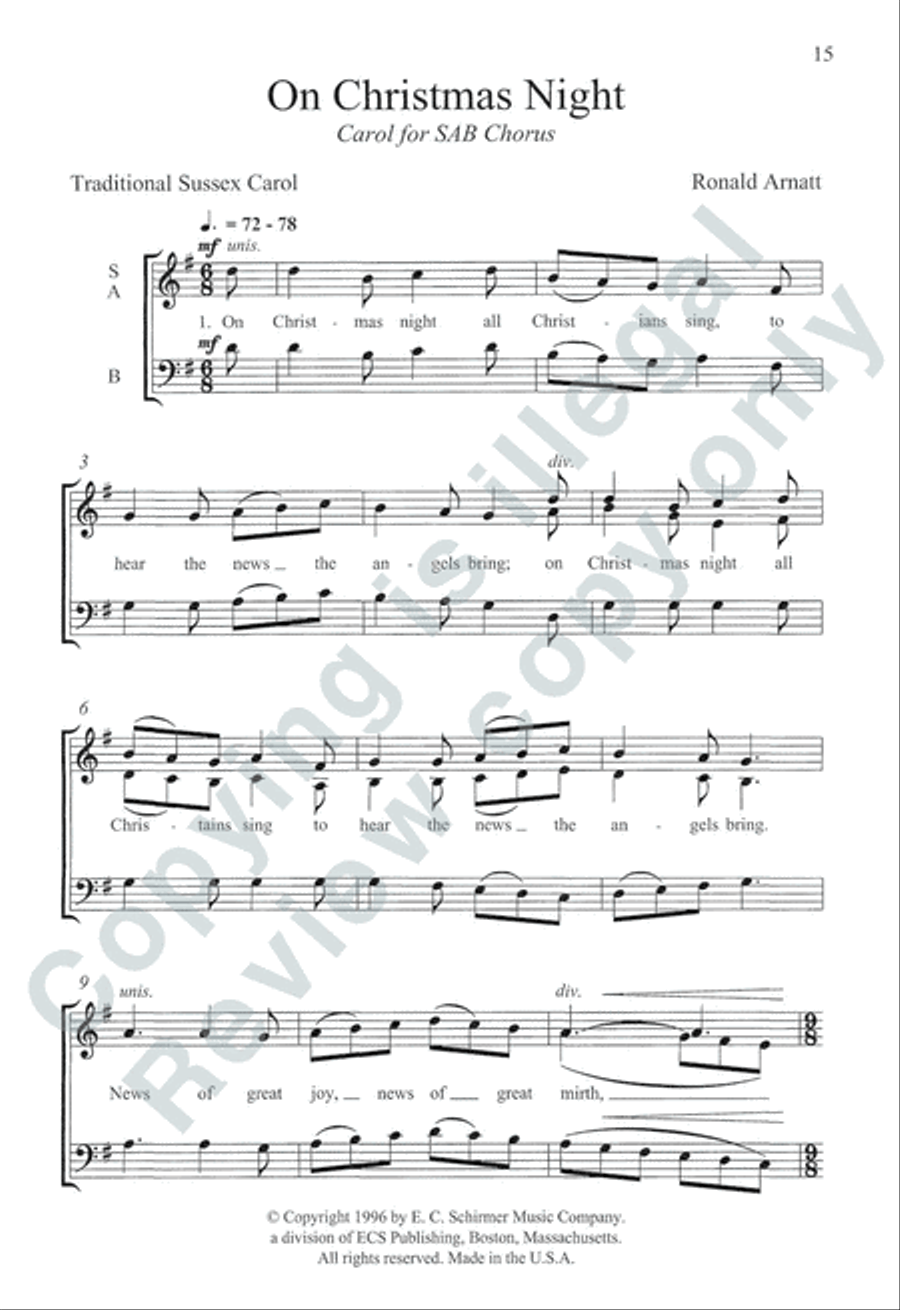 Somerset Anthem Books, Volume I (Advent & Christmas) 3-Part scores gallery preview page 25