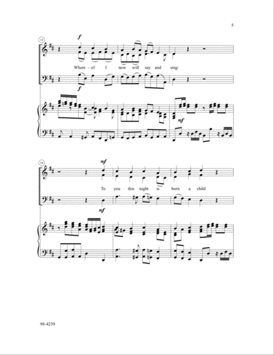 From Heaven Above to Earth I Come (Bach/Leavitt) 3-Part scores gallery preview page 3