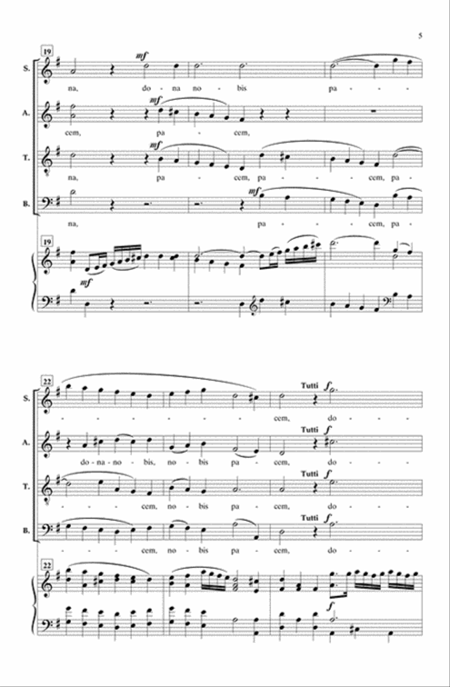 Dona Nobis Pacem - SATB 4-Part scores gallery preview page 4