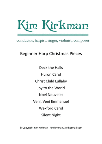 Eight Beginner Harp Christmas Pieces image number null