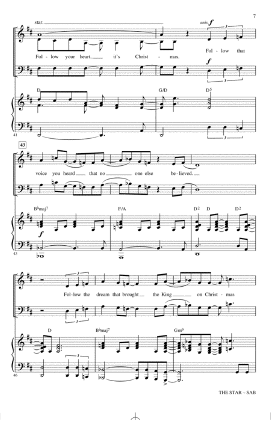 The Star (arr. Mark Brymer) 3-Part scores gallery preview page 6