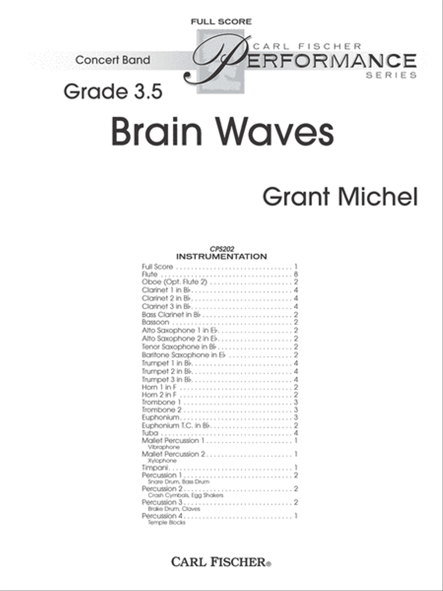 Brain Waves Concert Band scores gallery preview page 1