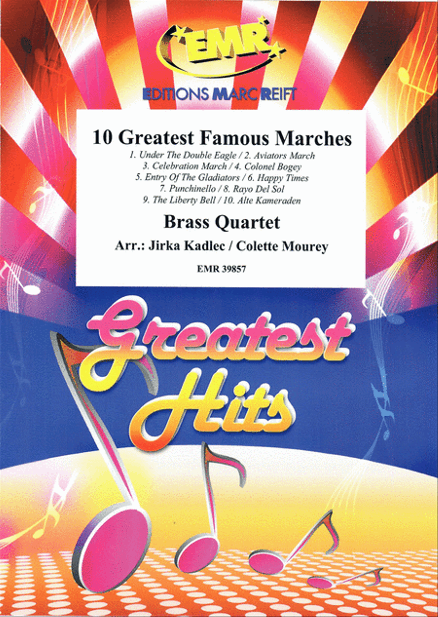 10 Greatest Famous Marches Brass Ensemble scores gallery preview page 1