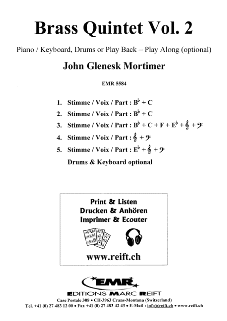 Quintets Volume 2 Brass Band scores gallery preview page 2