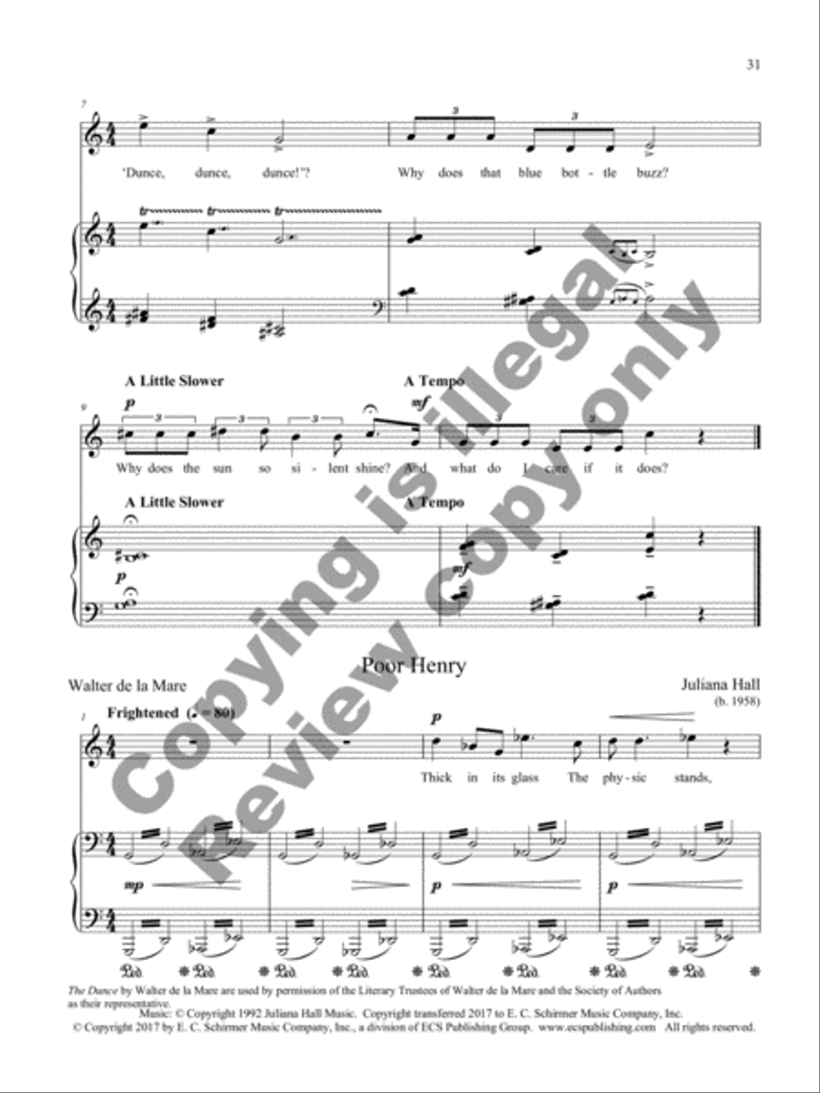 Peacock Pie Tenor Voice scores gallery preview page 15
