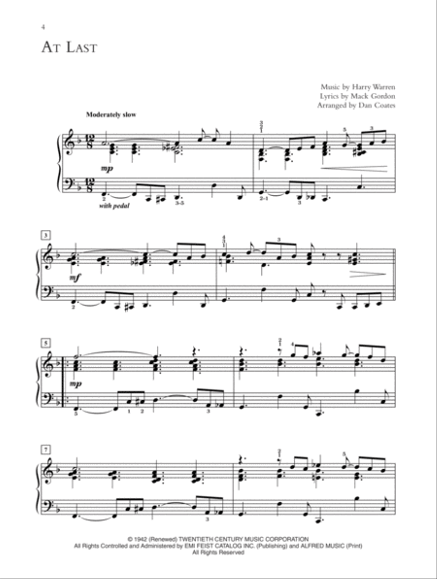 Dan Coates Popular Piano Library -- Collected Piano Solos Piano Solo scores gallery preview page 4