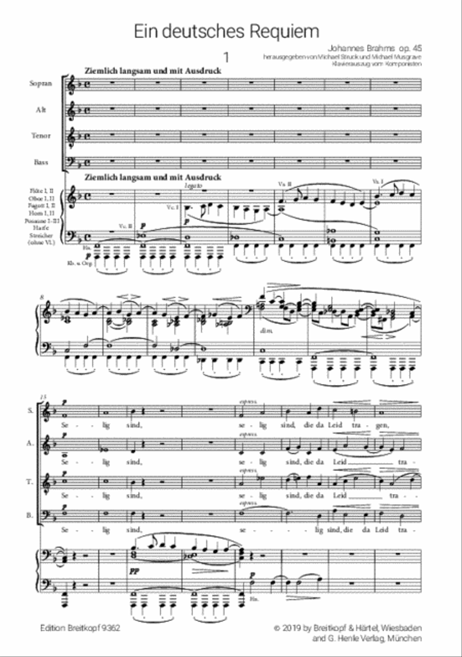A German Requiem Op. 45 4-Part scores gallery preview page 2