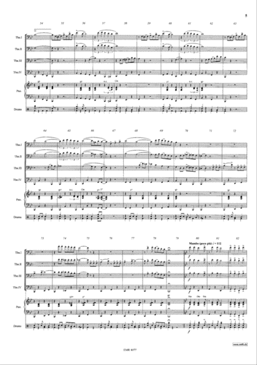 Latin Fever Trombone Quartet scores gallery preview page 5