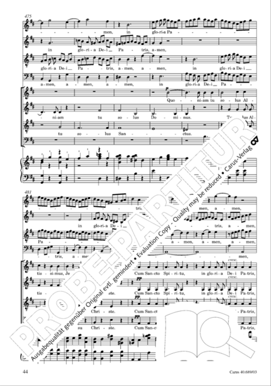 Missa solemnis Missa solemnis 4-Part scores gallery preview page 45
