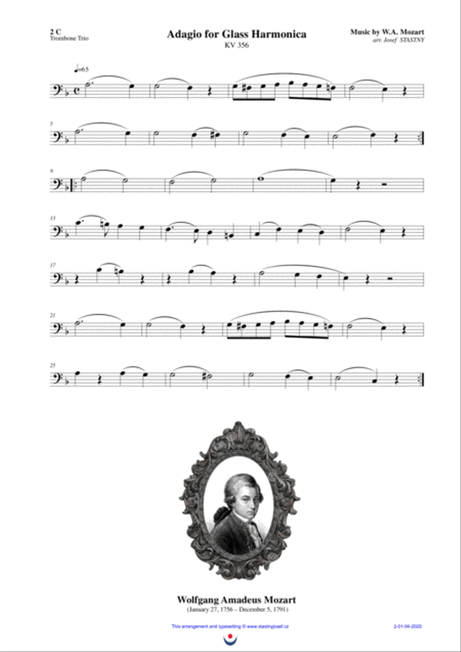 Adagio for Glass Harmonica Small Ensemble scores gallery preview page 6