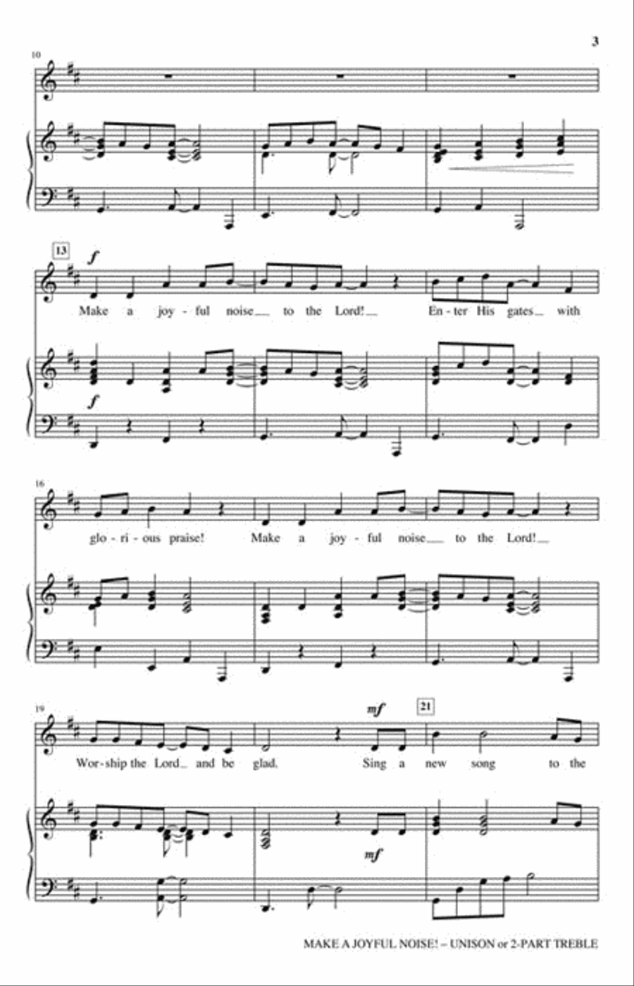 Make a Joyful Noise! Unison Choir scores gallery preview page 3