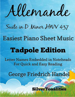 Allemande Suite in D Minor Hwv 437 Easiest Piano Sheet Music 2nd Edition