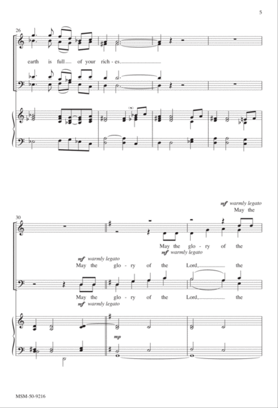 O Lord, How Manifold Are Your Works 4-Part scores gallery preview page 4