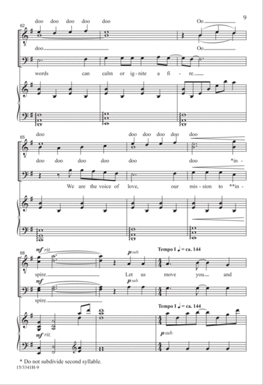 Music Makes Me Feel Alive TTBB scores gallery preview page 9